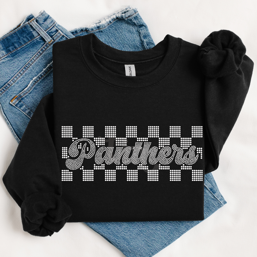 Panthers Checkered SPANGLE TRANSFER
