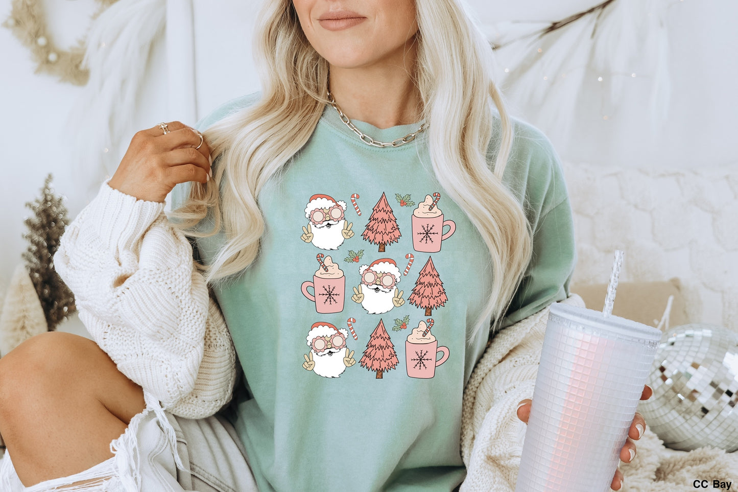 Hot Cocoa Santa MATTE CLEAR FILM