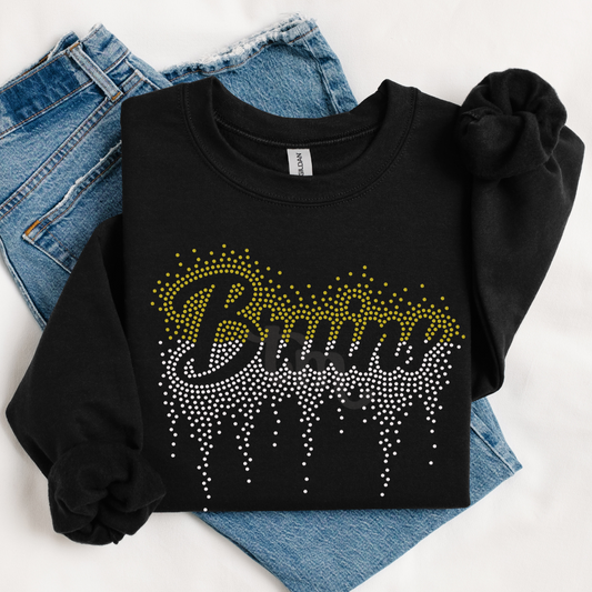 Bruins Ombre Drip RHINESTONE TRANSFER