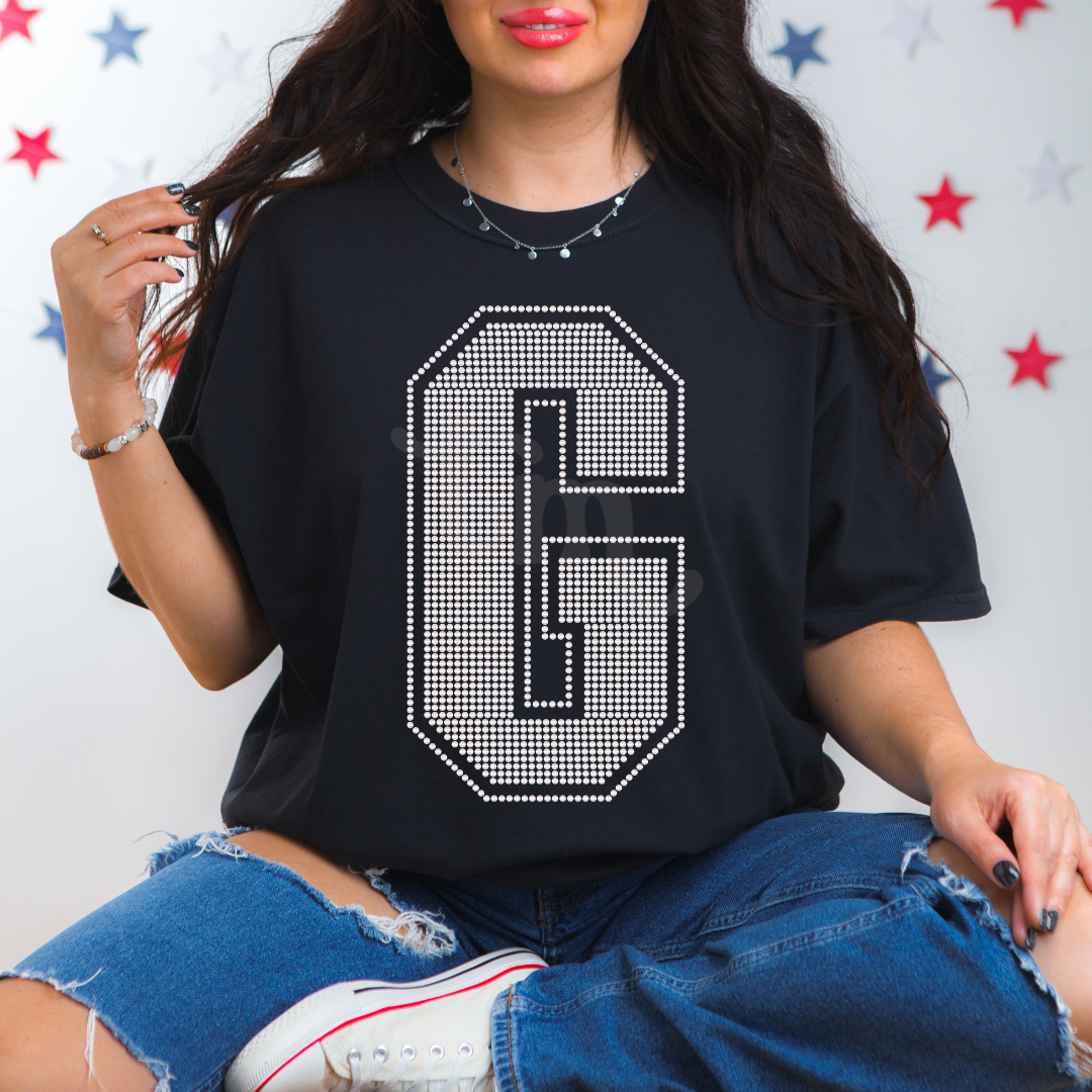 Custom SPANGLE Text SPANGLE Transfer - 11.5" BIG Letters- One Color