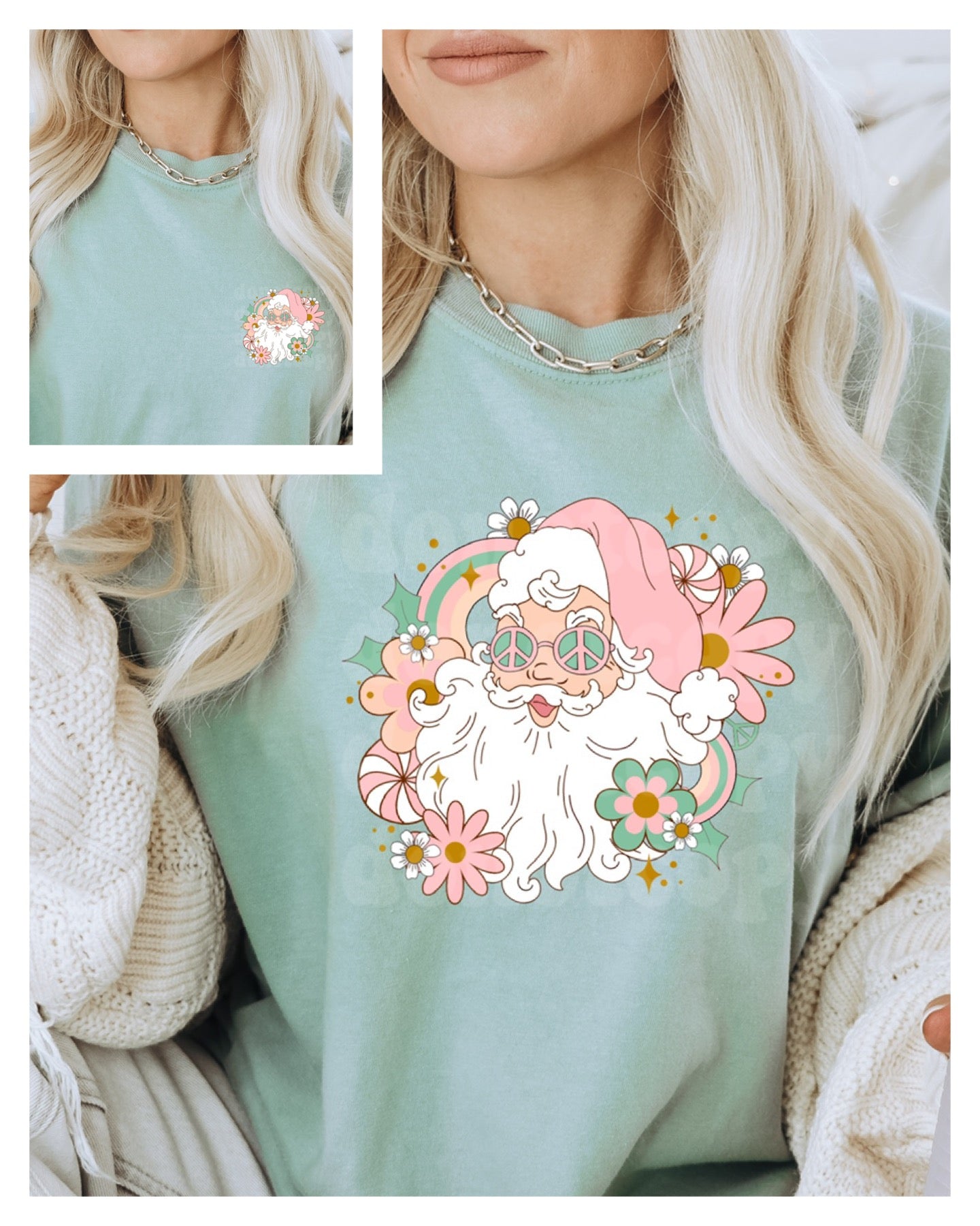 Hippie Santa With Optional Pocket MATTE CLEAR FILM