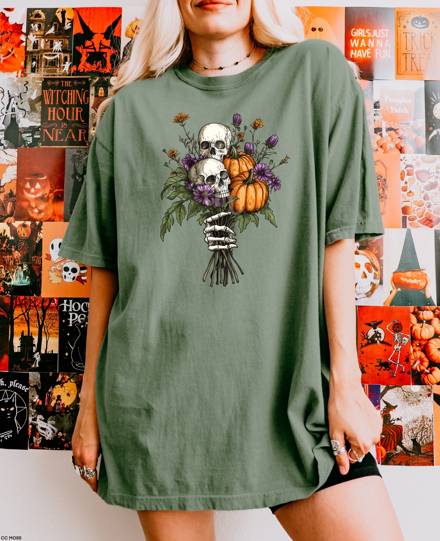 Skull Pumpkin Bouquet MATTE CLEAR FILM