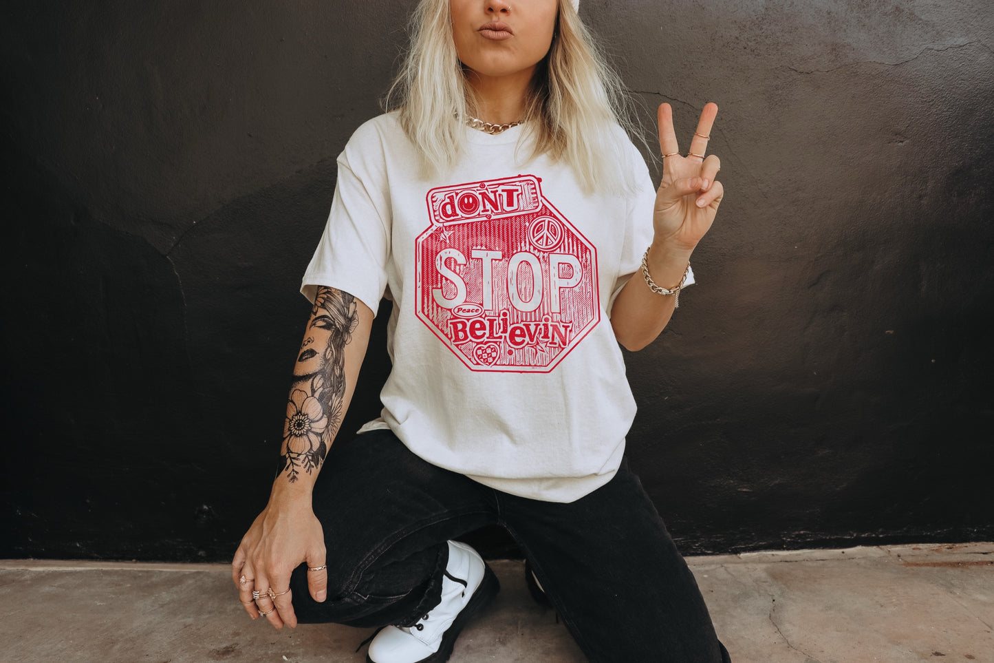 Don't Stop Believin' FIRE RED INK