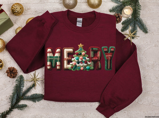 Faux Embroidery Plaid Merry MATTE CLEAR FILM