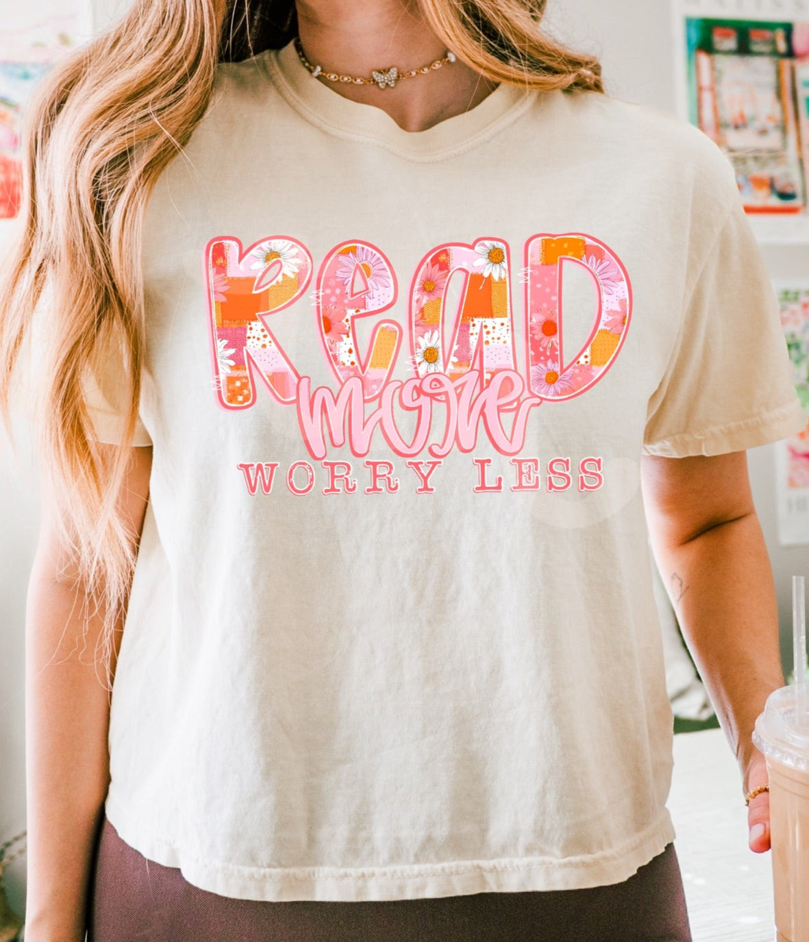 Read More Worry Less Bright Floral MATTE CLEAR FILM