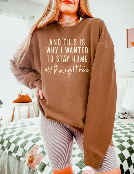 I Wanted to Stay Home BEIGE INK