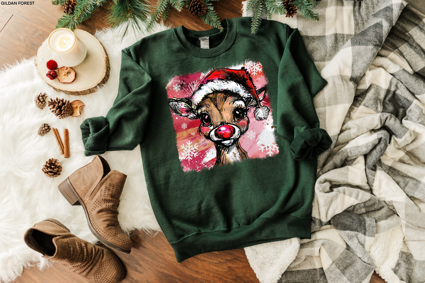 GLITTER Rudolph MATTE CLEAR FILM