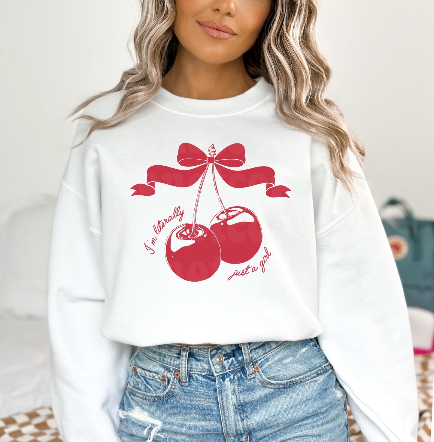Literally Just a Girl Cherries FIRE RED INK