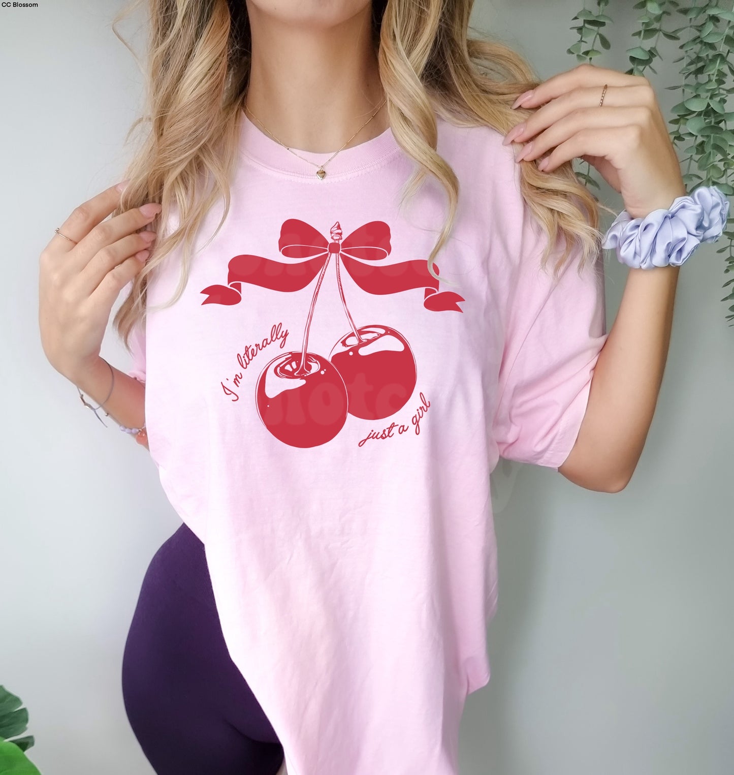 Literally Just a Girl Cherries FIRE RED INK