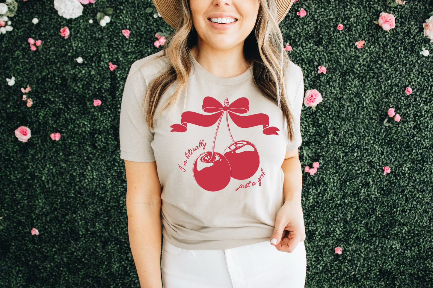 Literally Just a Girl Cherries FIRE RED INK
