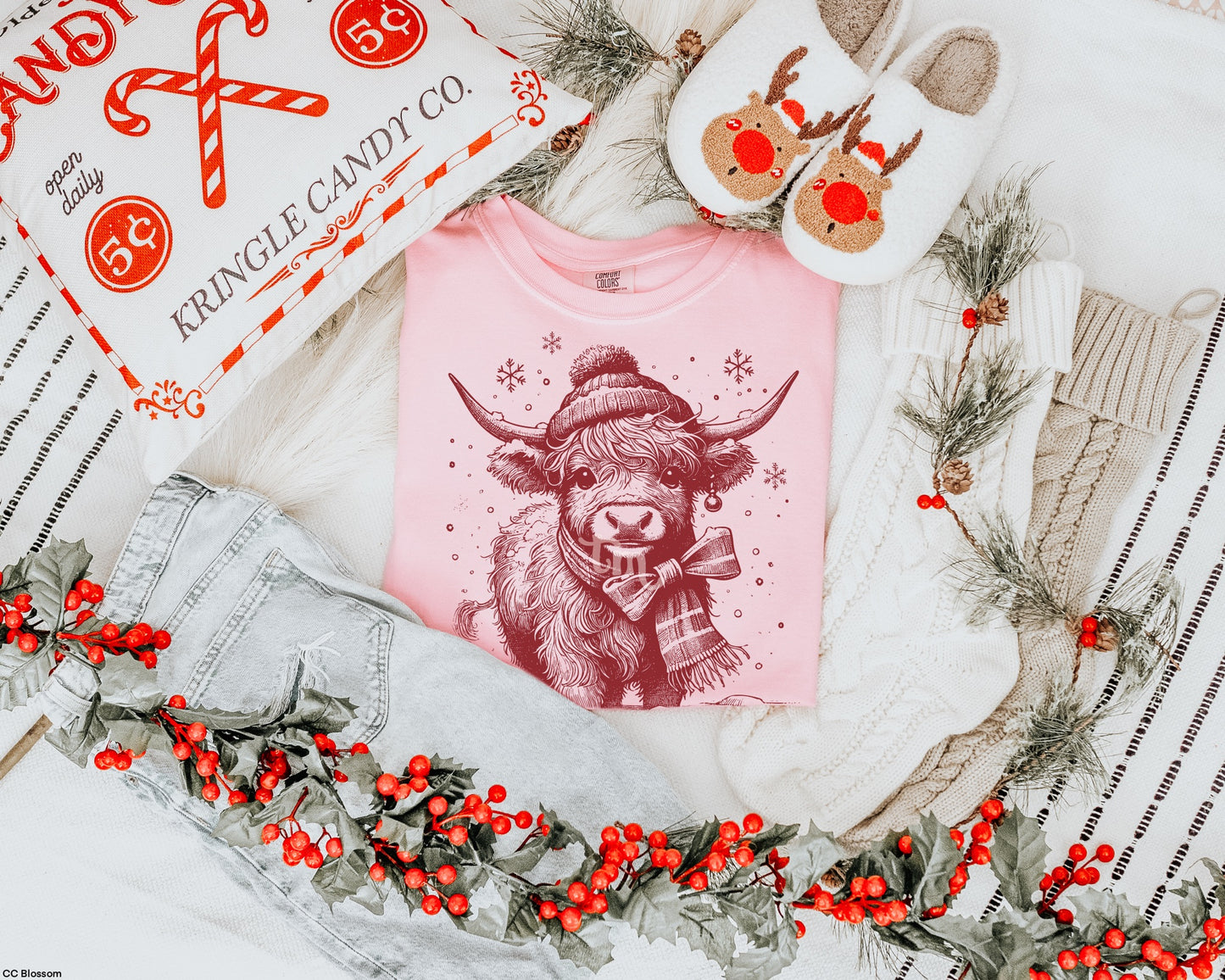 TMT // Highland Cow Winter RED INK