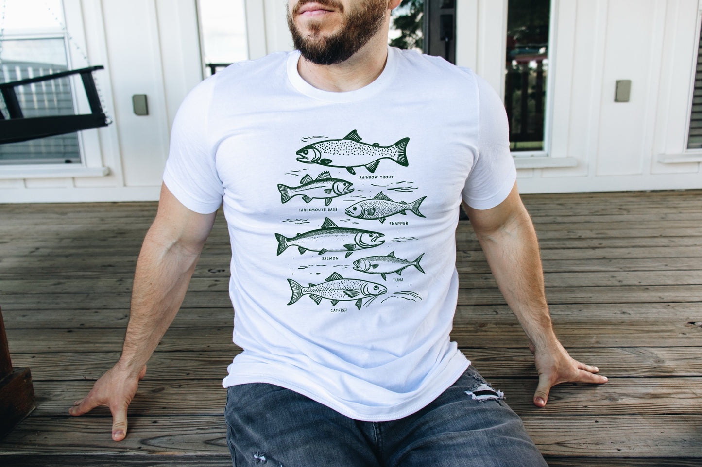 Vintage Fish HUNTER GREEN INK