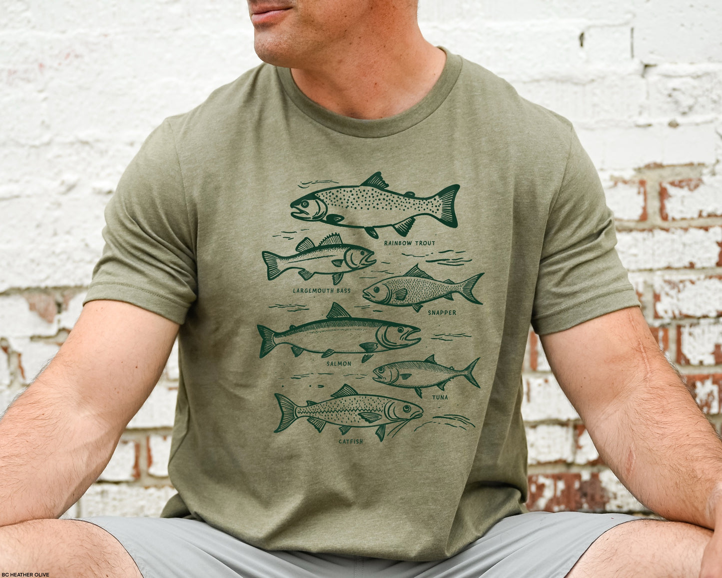 Vintage Fish HUNTER GREEN INK