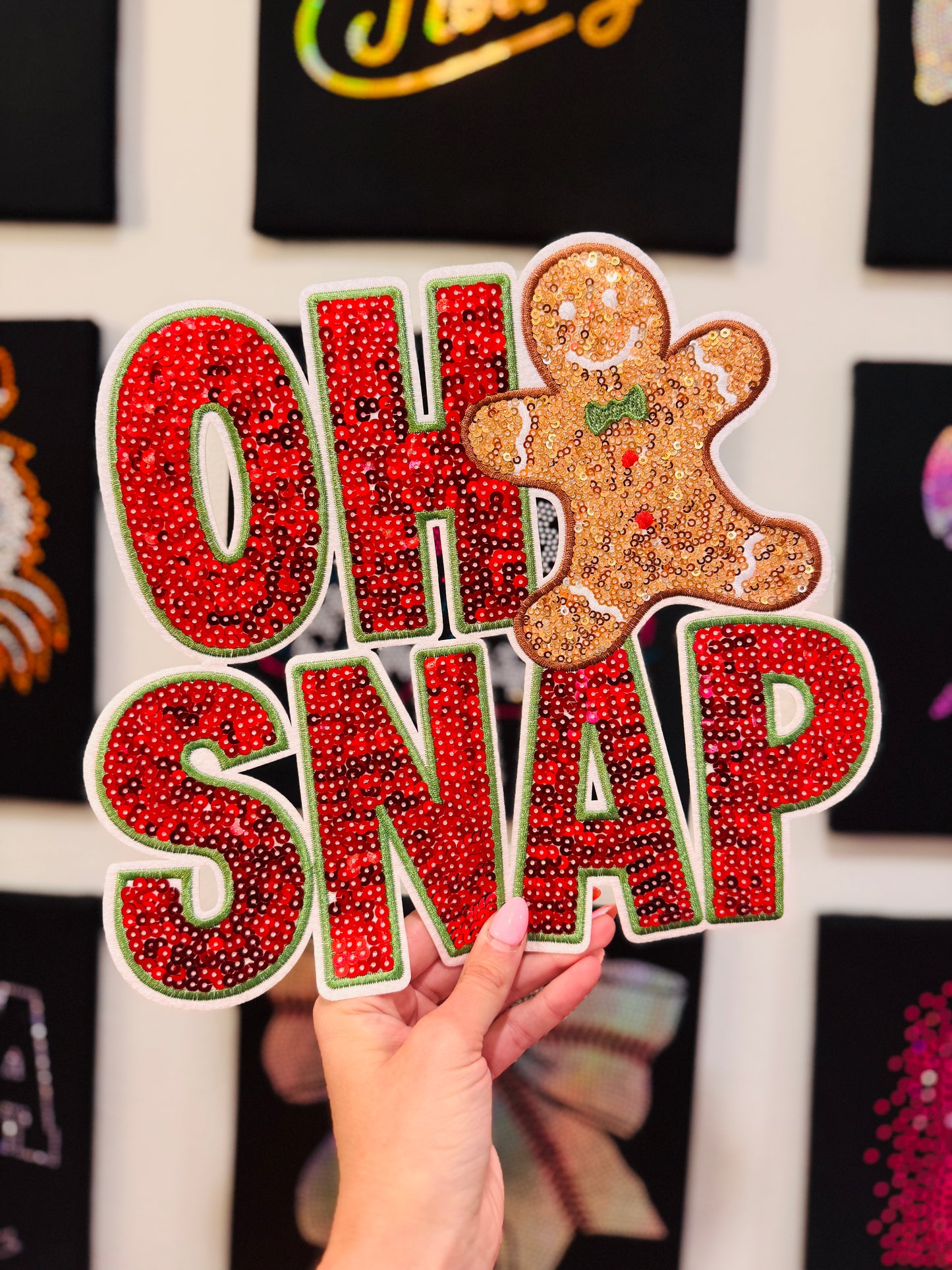Oh Snap || 11” Sequin Patch