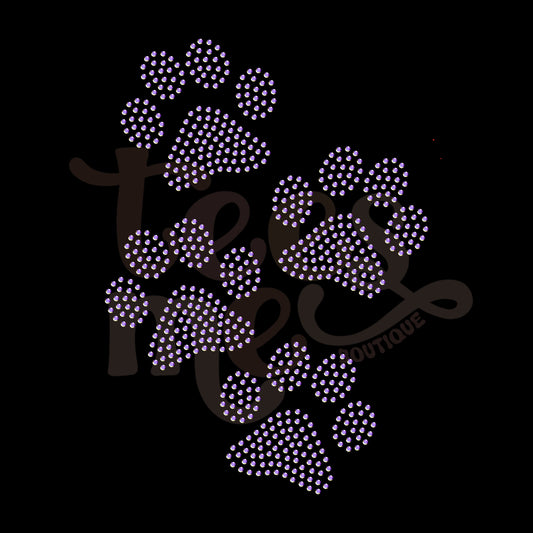 Paw Spine RHINESTONE TRANSFER