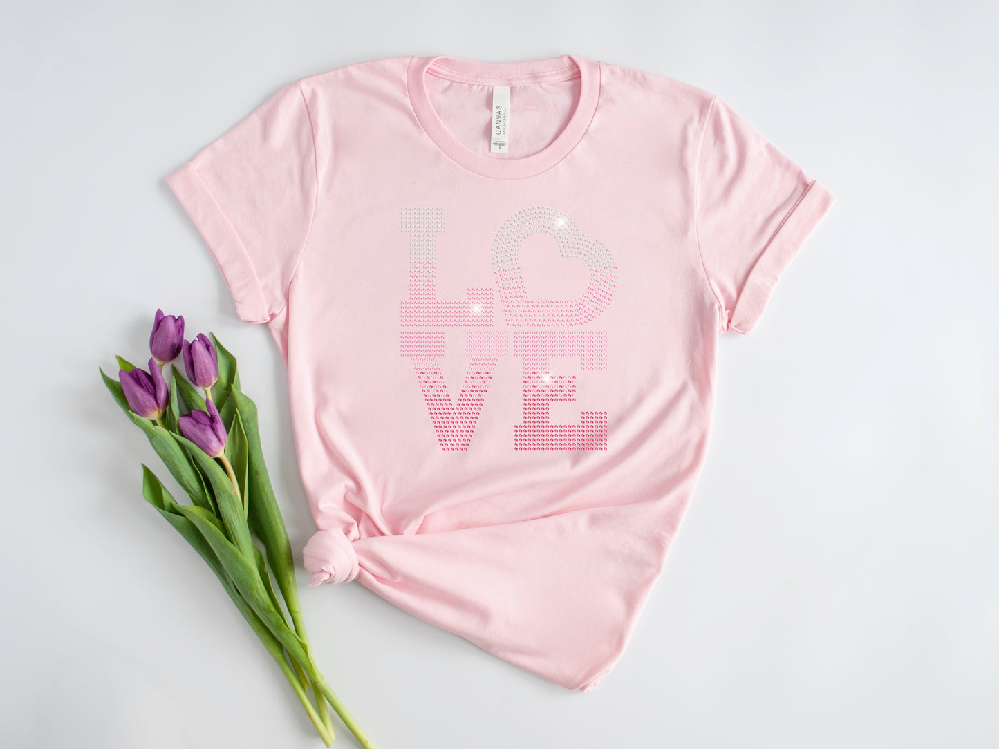 Love Stacked Ombre RHINESTONE TRANSFER