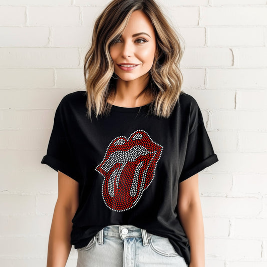 Lips Tongue SS16 RHINESTONE TRANSFER