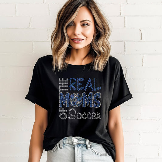 The Real Moms of Soccer RHINESTONE TRANSFER