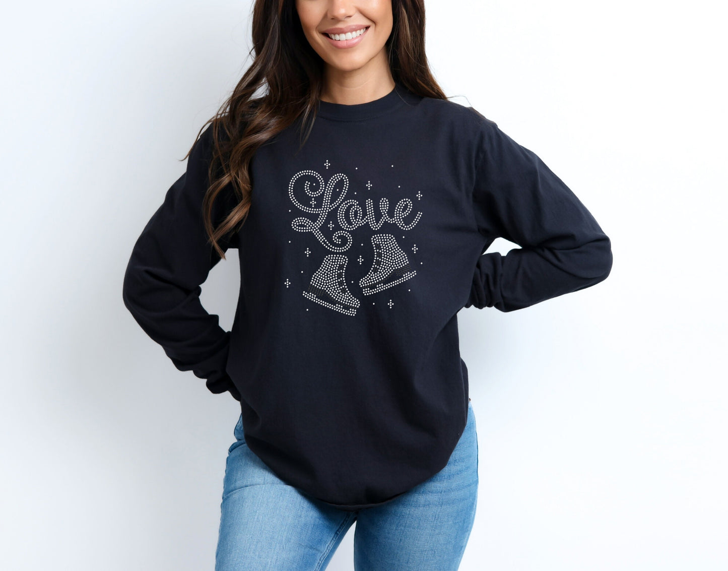 Love Ice Skating RHINESTONE TRANSFER