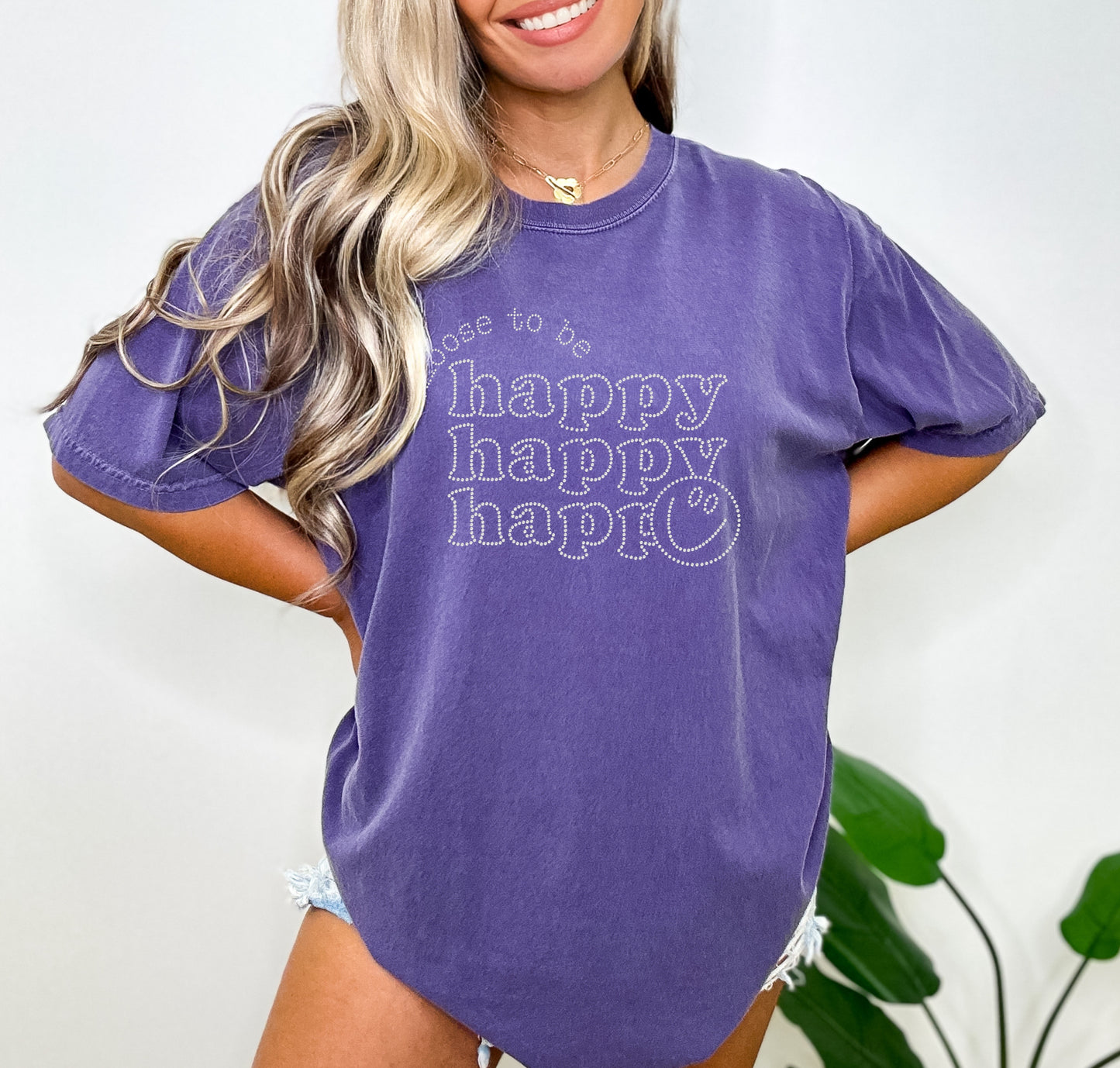 Choose To Be Happy RHINESTONE TRANSFER