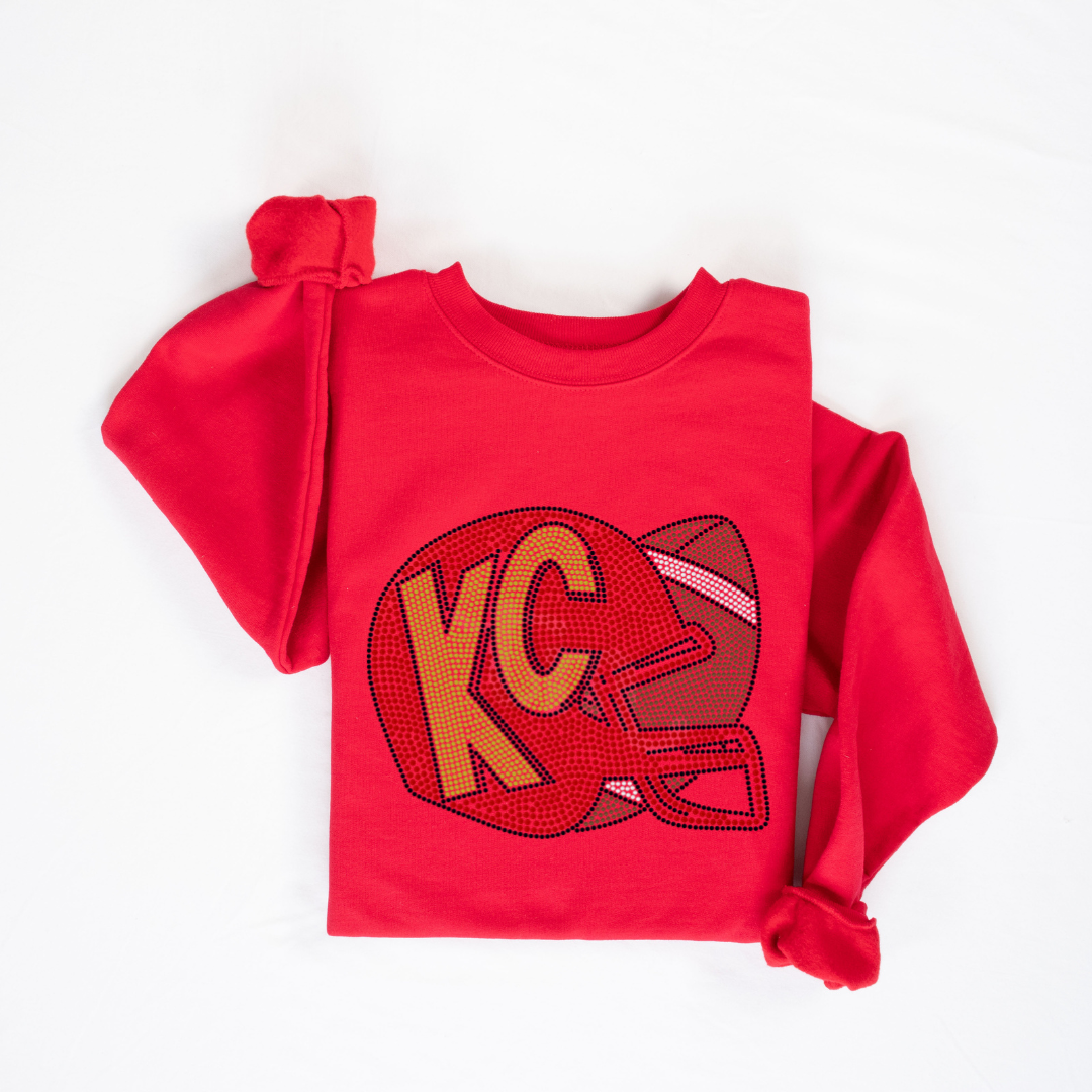 KC Football Helmet SPANGLE TRANSFER