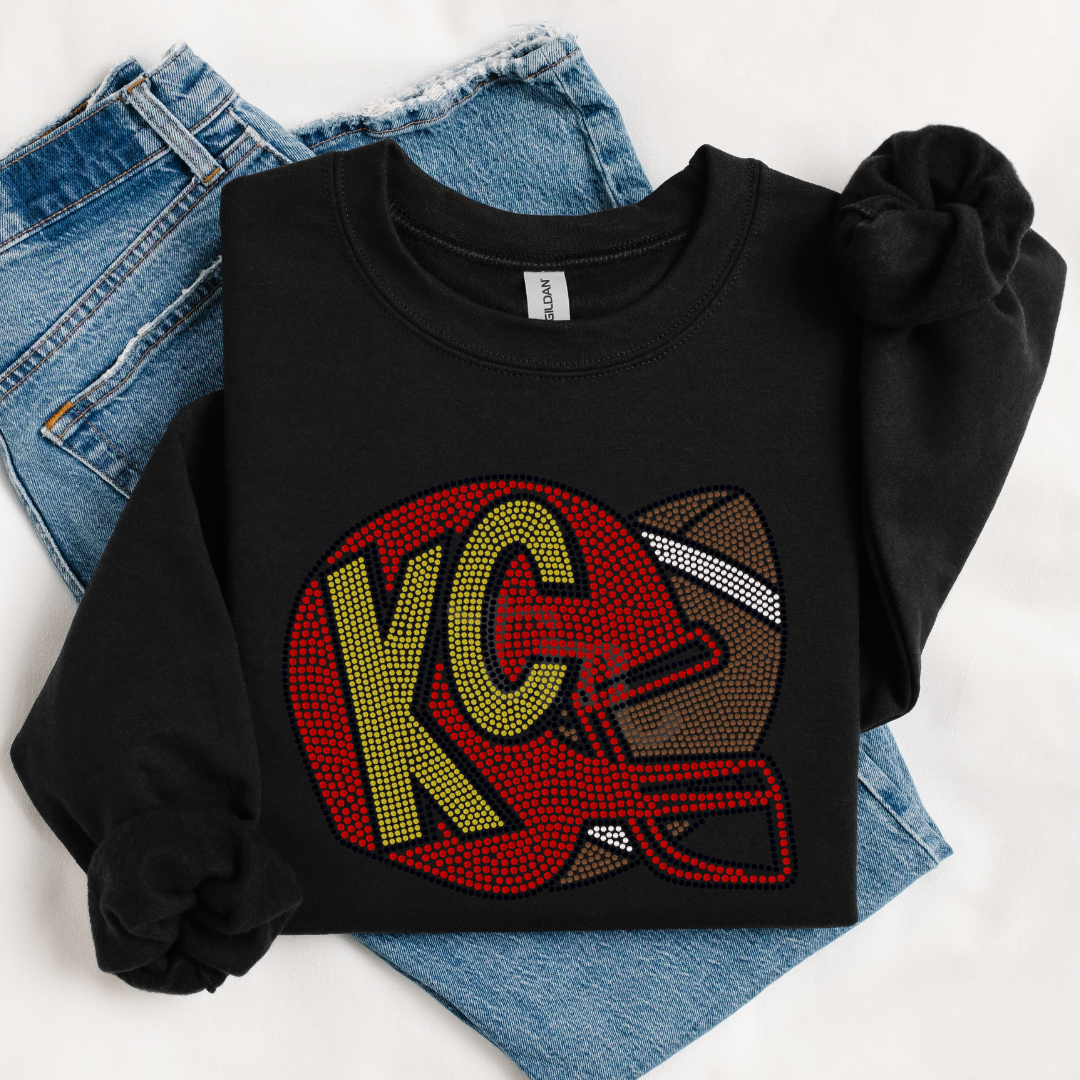 KC Football Helmet SPANGLE TRANSFER