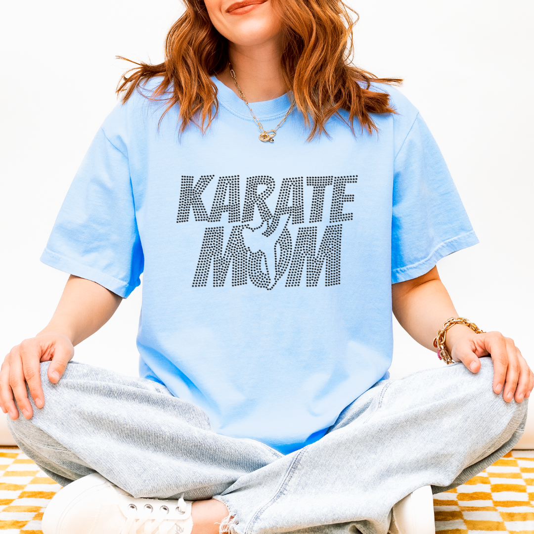 Karate Mom SPANGLES TRANSFER