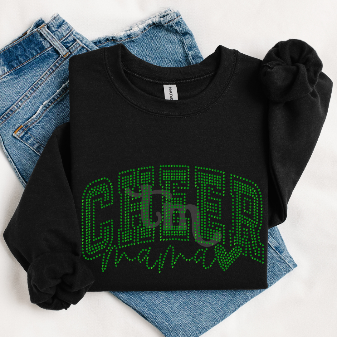 Cheer Mama with Heart SPANGLES TRANSFER