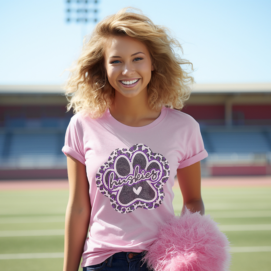 Huskies Leopard Paw SPANGLE TRANSFER