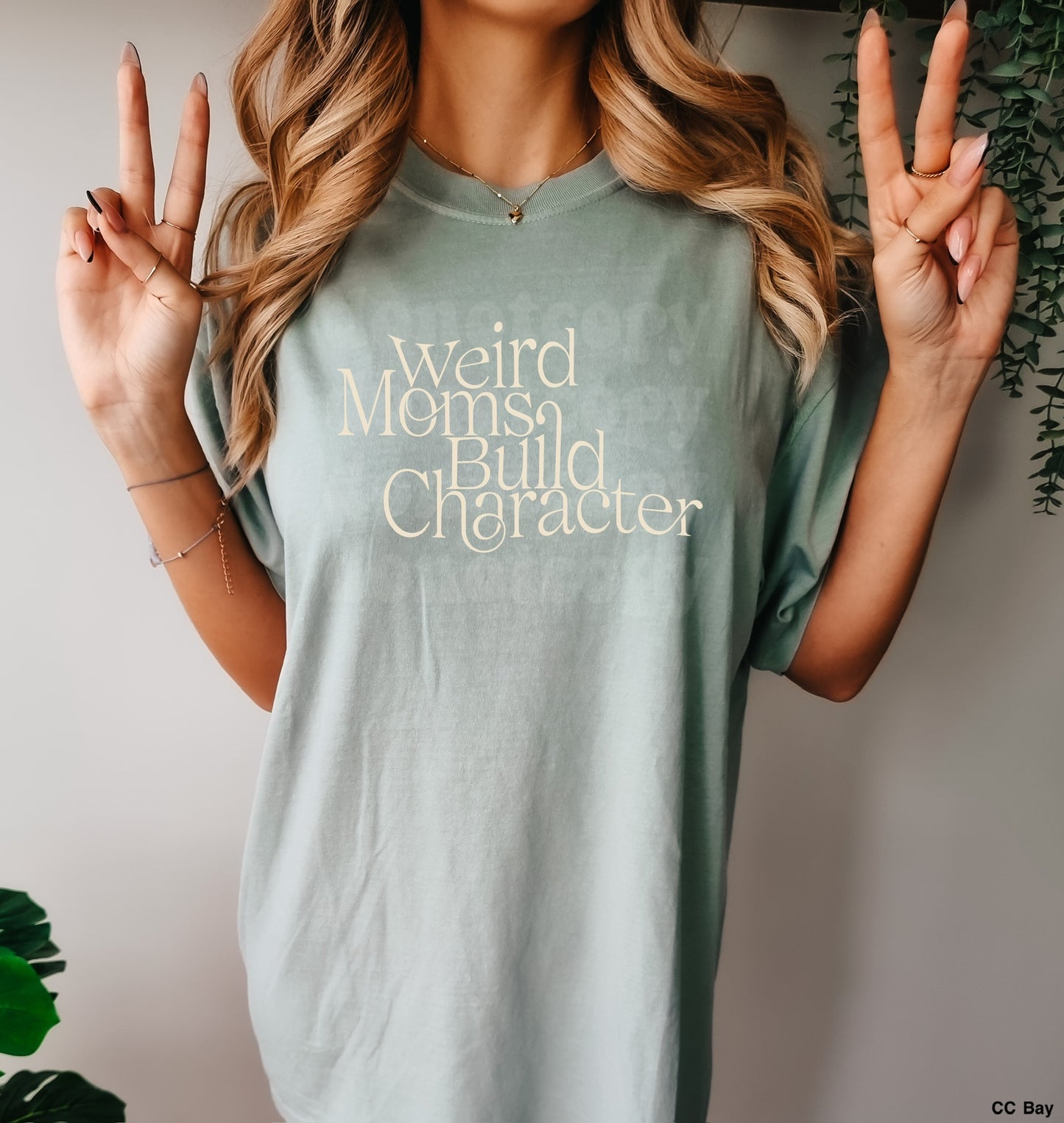 Weird Moms Build Character BEIGE INK