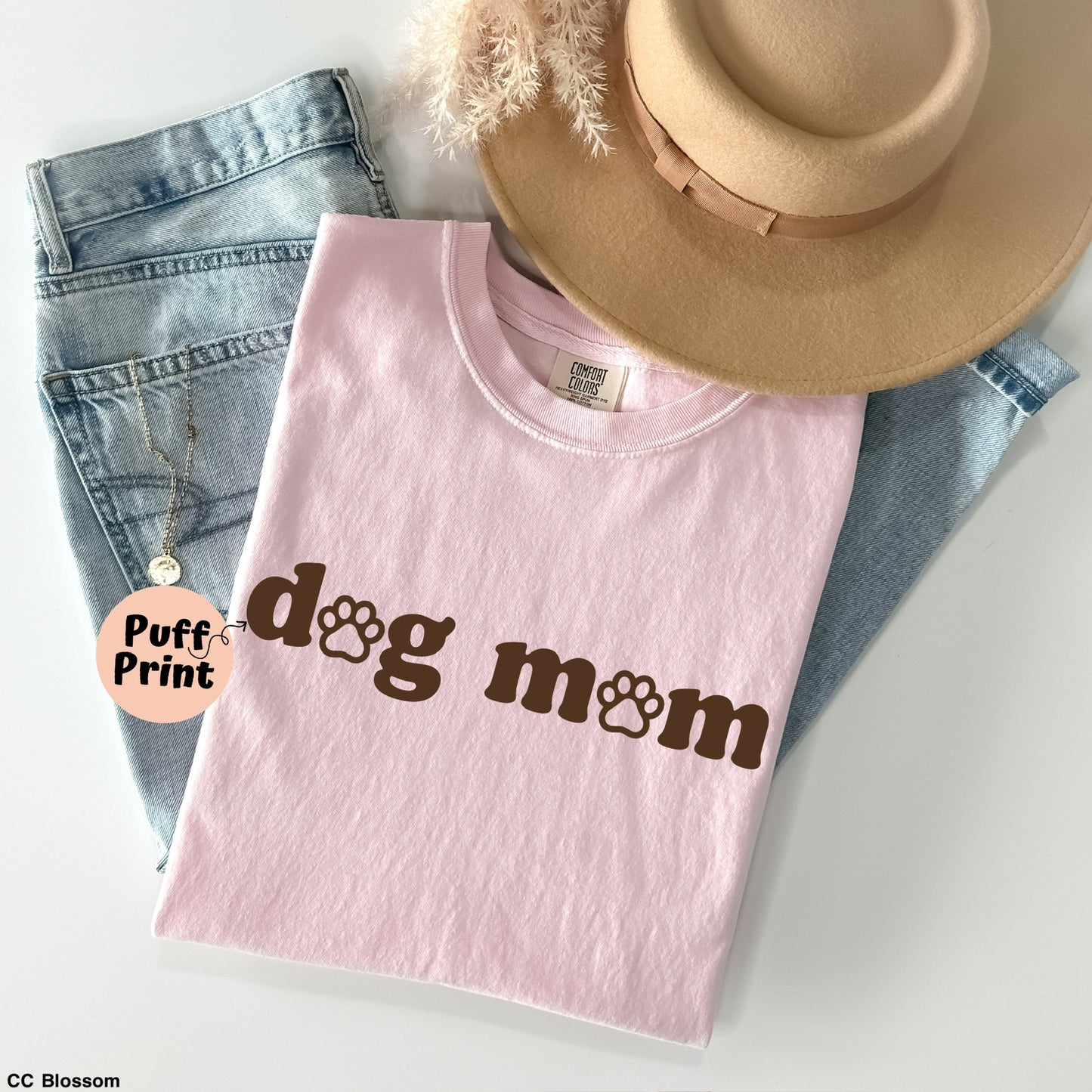 Dog Mom PUFF BROWN INK