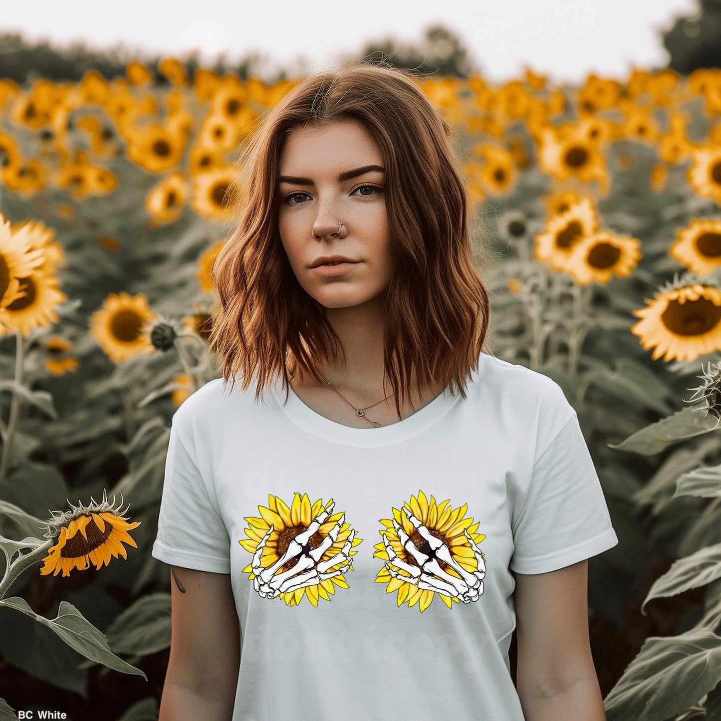 Skellie Sunflower Boobies MATTE CLEAR FILM