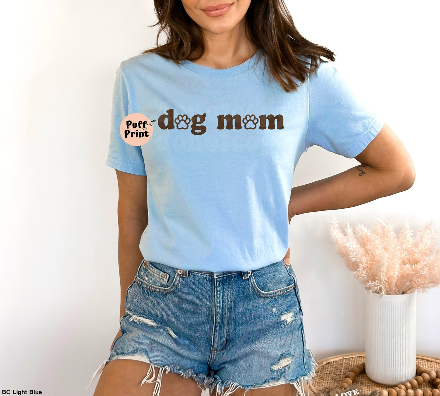 Dog Mom PUFF BROWN INK