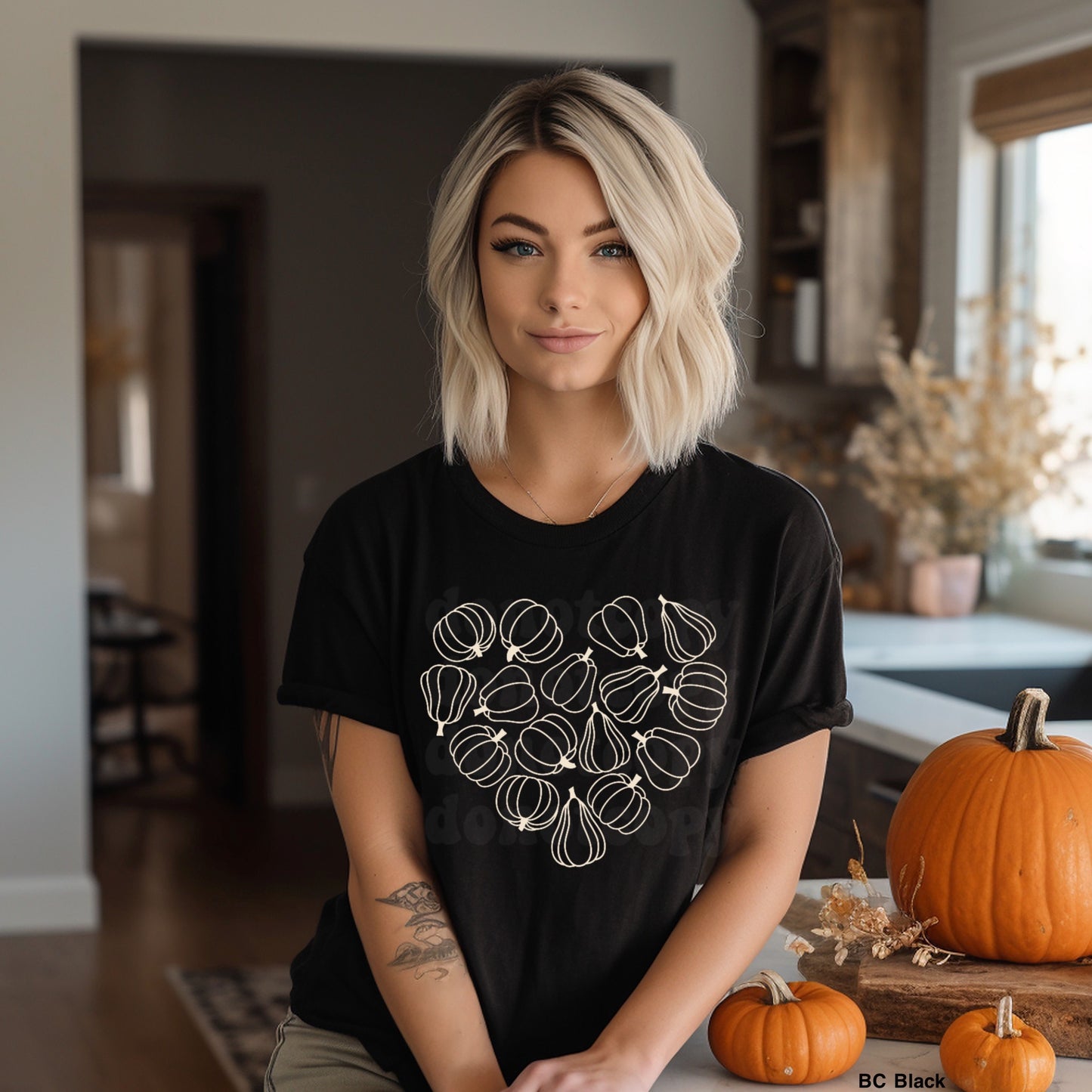Pumpkin Heart BEIGE INK