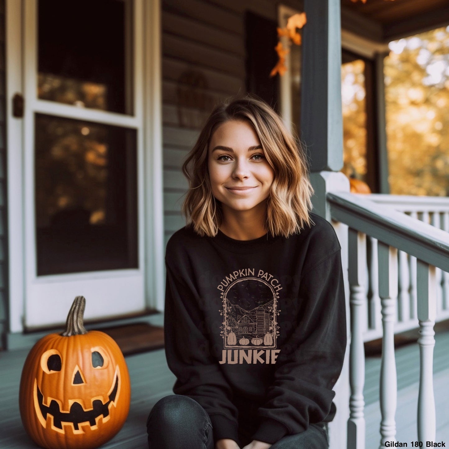 Pumpkin Patch Junkie LIGHT TAN INK