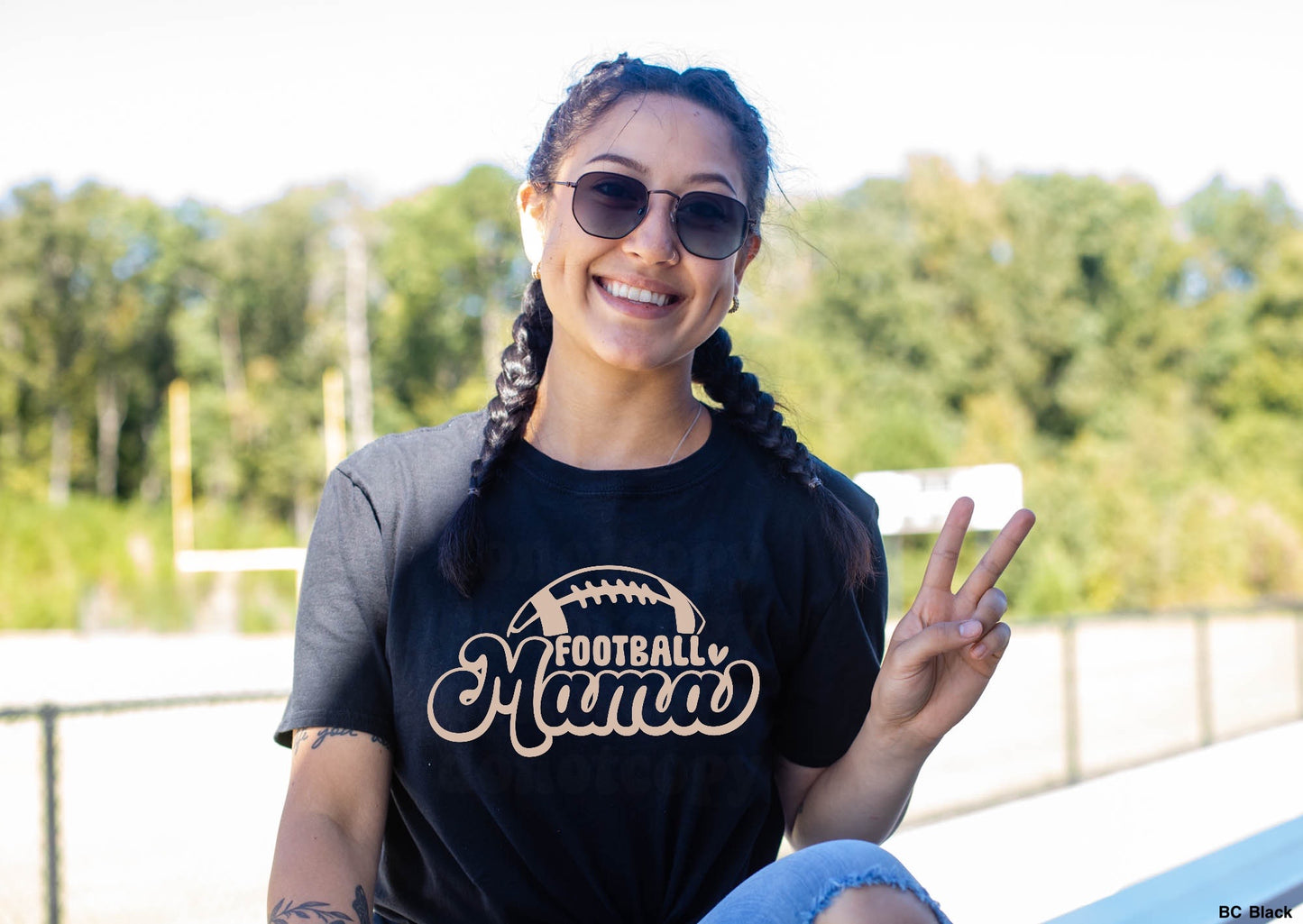 Football Mama LIGHT TAN INK