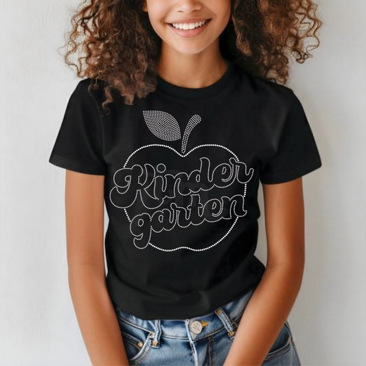 Kindergarten Apple 10" SPANGLE TRANSFER