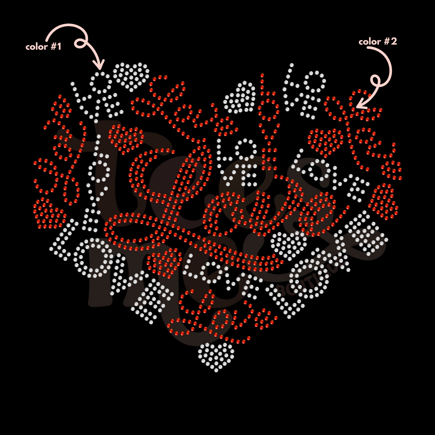 Love Heart 2 Color Spangles
