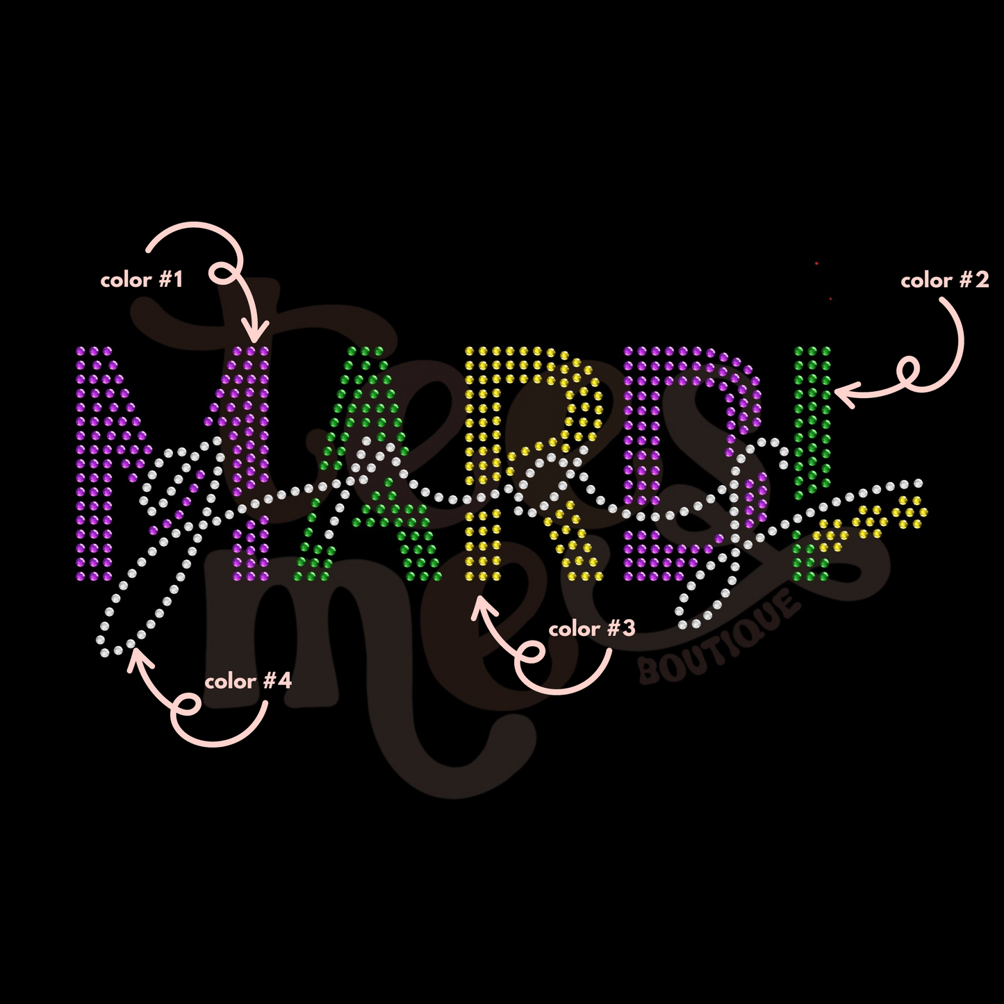 Mardi Gras SPANGLES TRANSFER