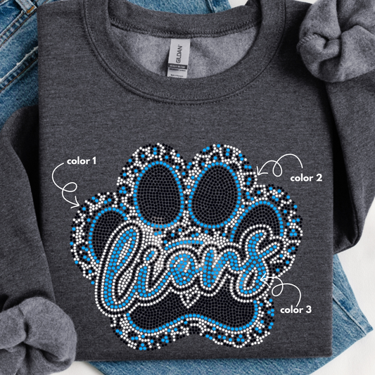 Lions Leopard Paw SPANGLE TRANSFER