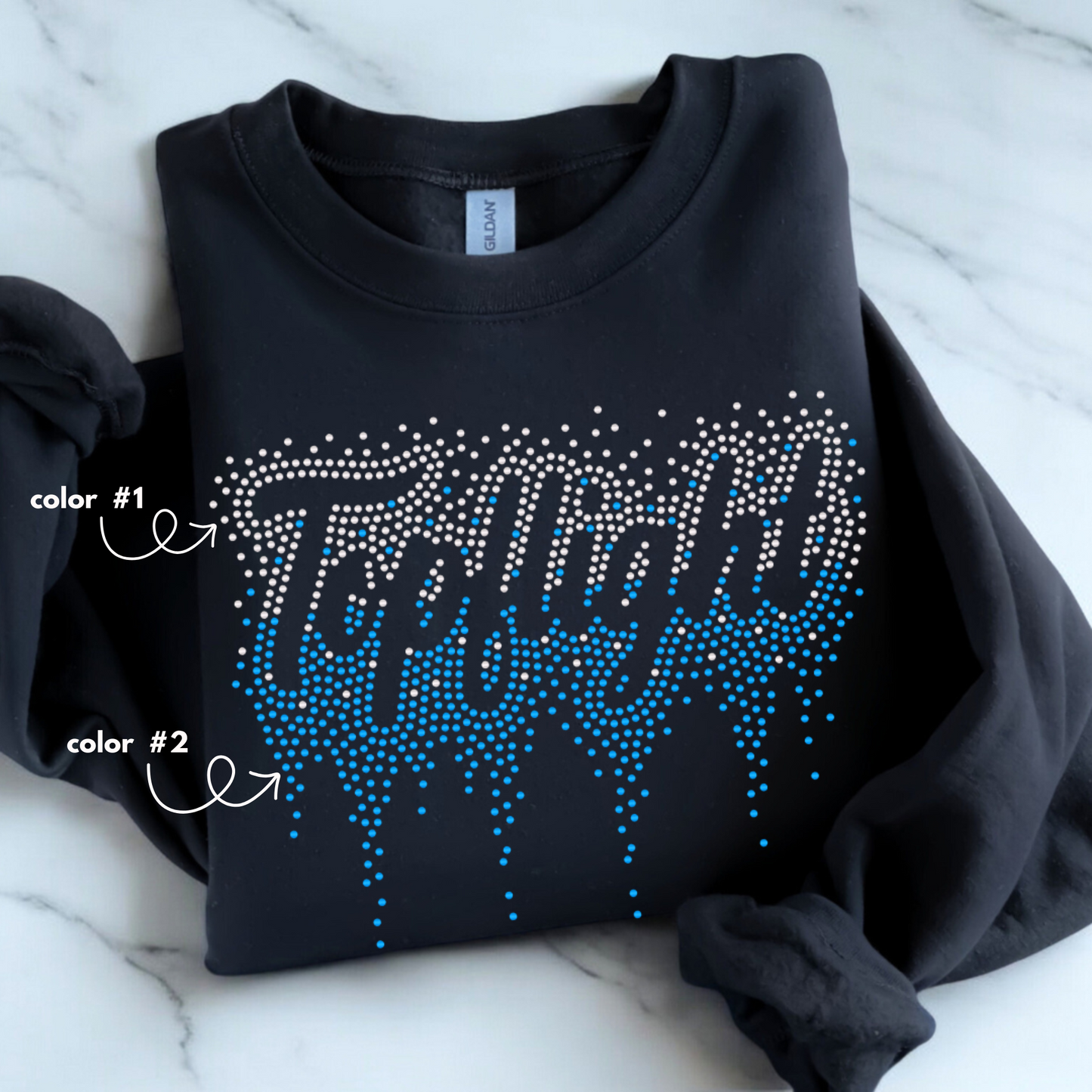 Topflight Ombre Drip SPANGLE TRANSFER