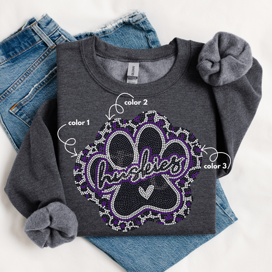 Huskies Leopard Paw SPANGLE TRANSFER