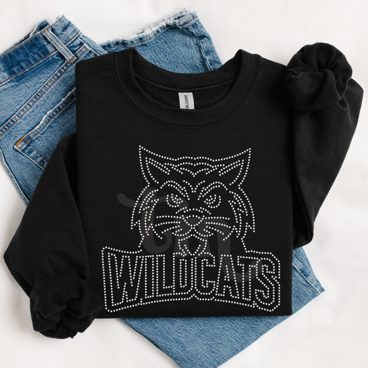 Wildcats w/ Mascot Name RHINESTONE TRANSFER