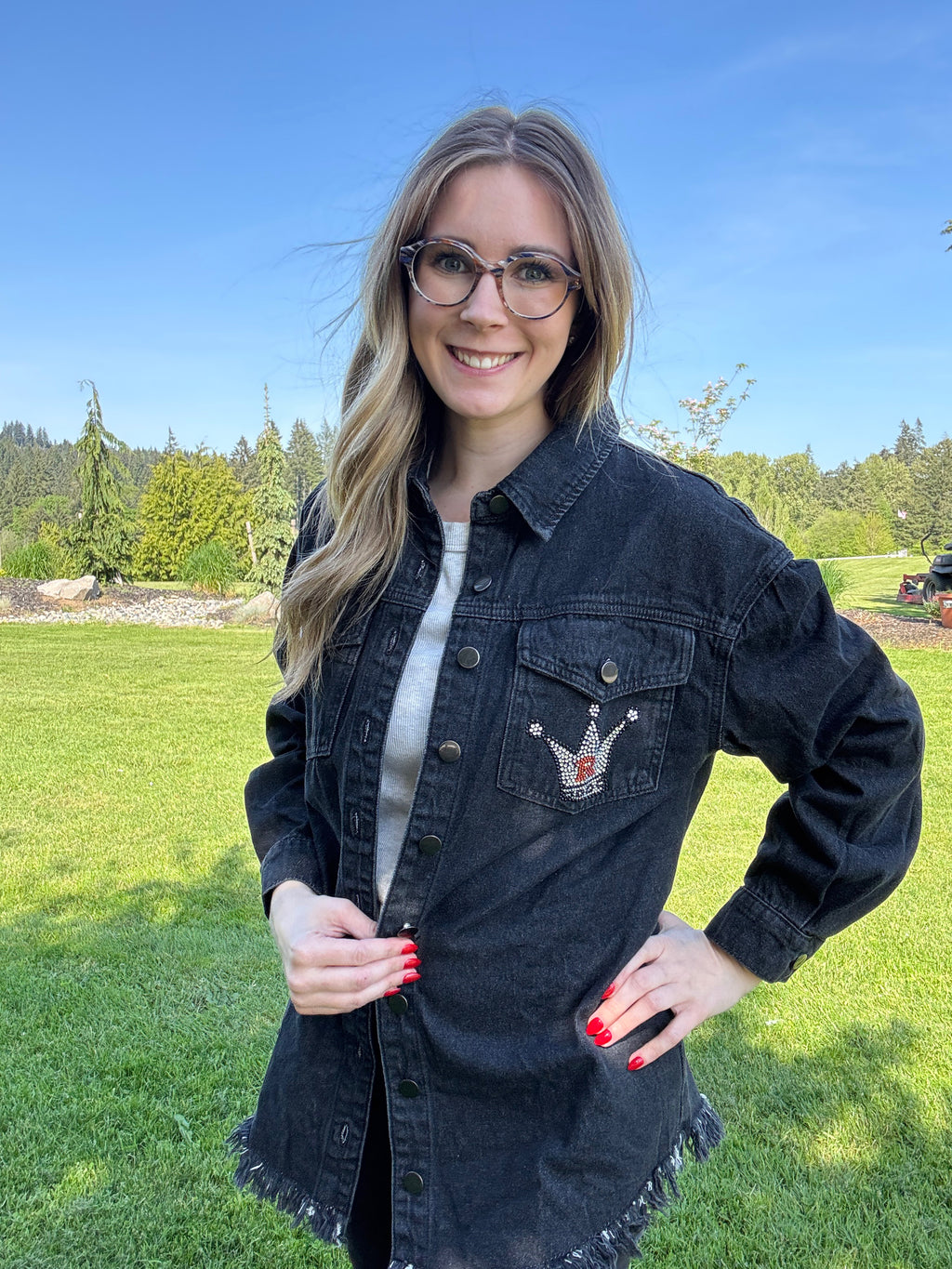 Ridgefield Rhinestone Denim Jacket