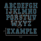 Semi Custom Spangle Transfer - 2 Inch College Font - 2 Color Fill