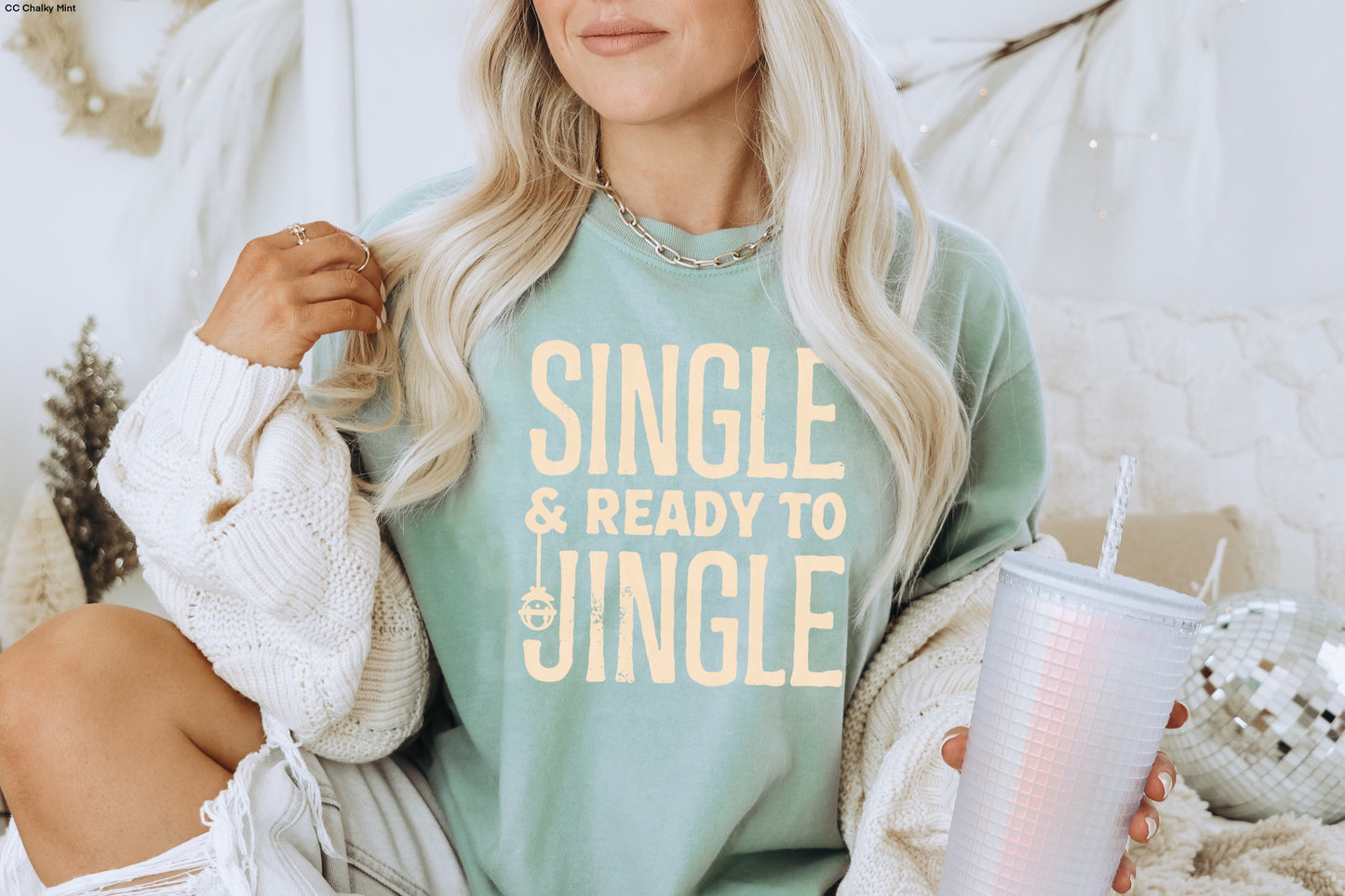 Single And Ready To Jingle BEIGE INK