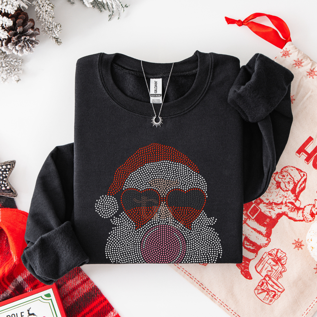Santa Glasses and Bubblegum SPANGLES TRANSFER