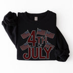 4th of July with Flags SPANGLES TRANSFER