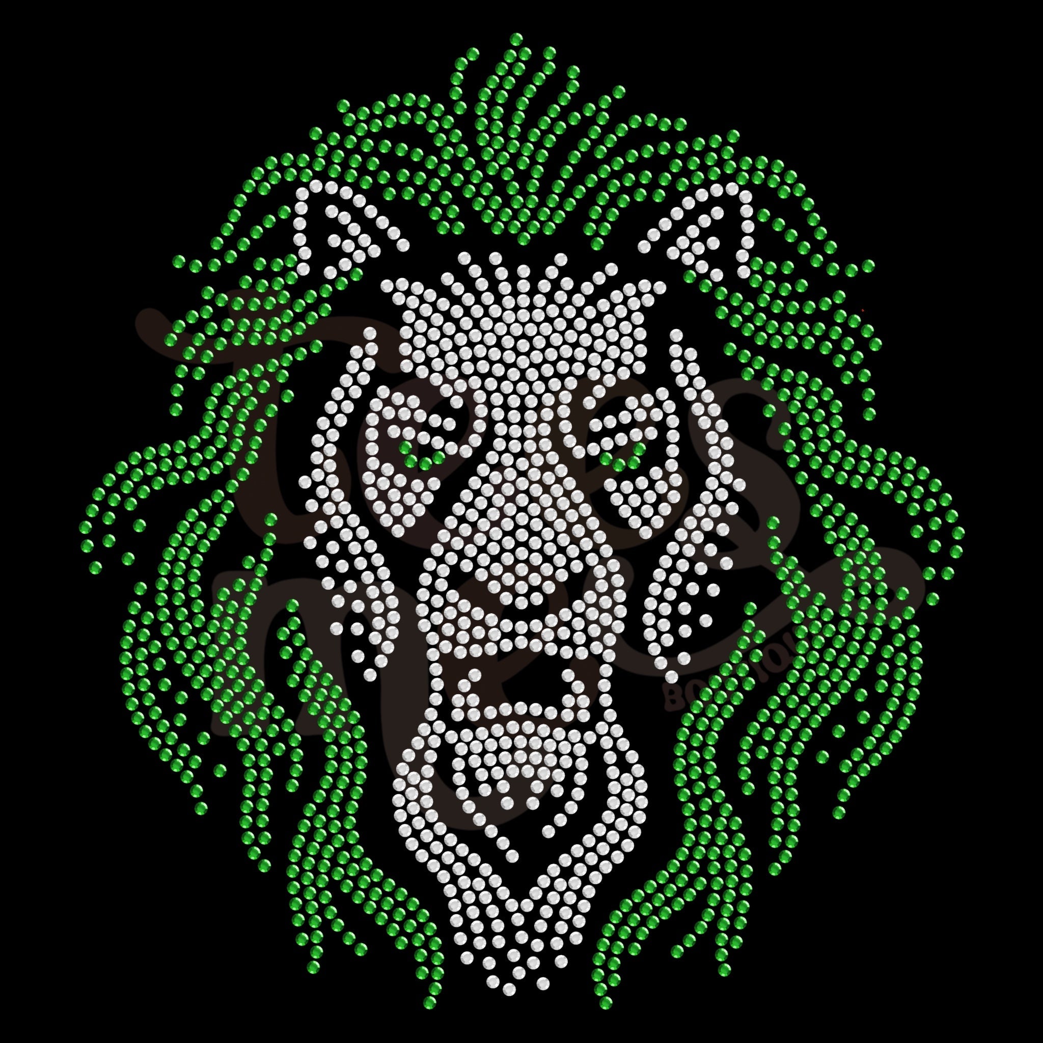 Lion Mascot SPANGLES TRANSFER