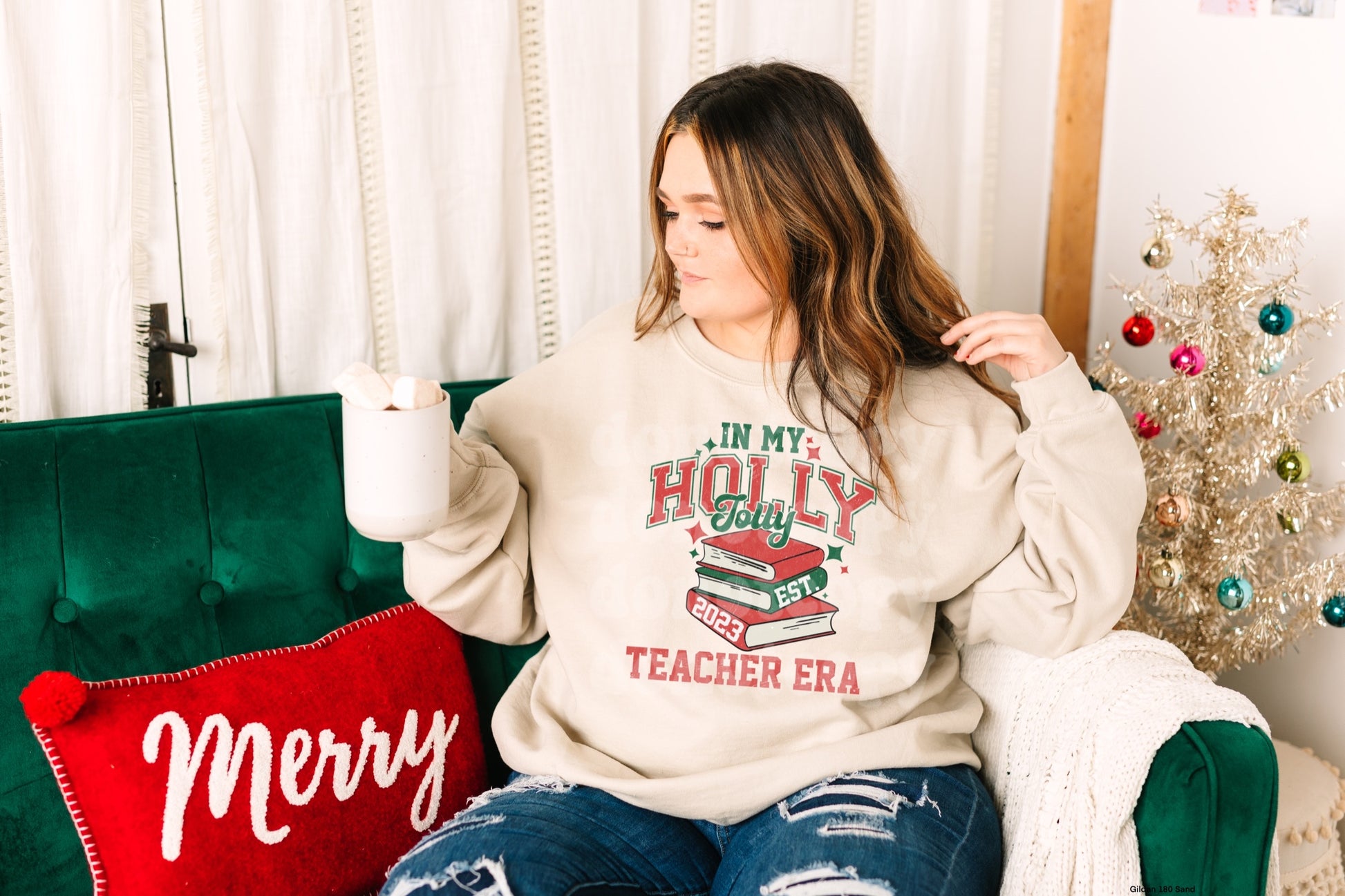 Holly Jolly Teacher Era MATTE CLEAR FILM – Tees Me Boutique